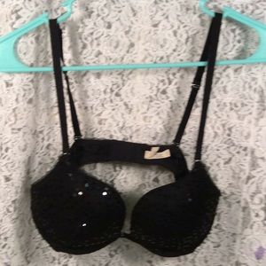 Aerie black sequin bra size 36b